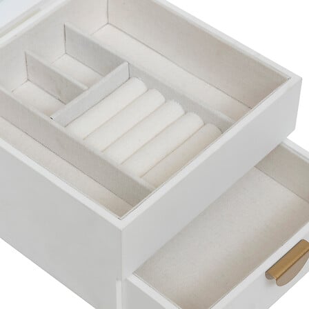 Кутия за съхранение на бижута atmosphera Wild Romance, MDF, Бял