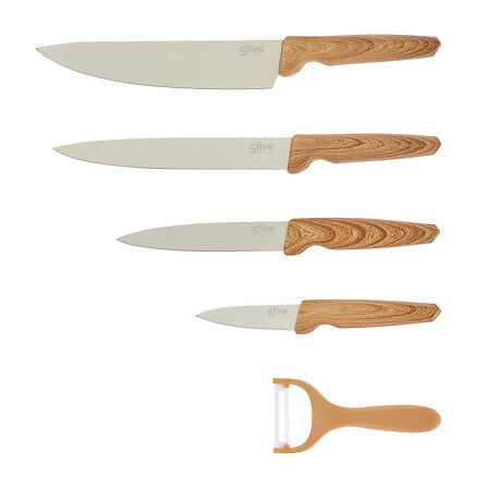 Set of 4 kitchen knives and one vegetable peeler Harmony