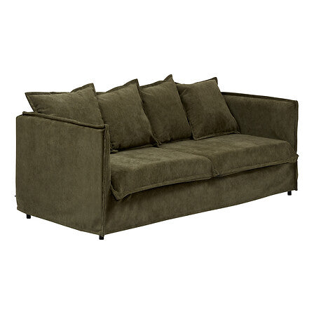 Триместен диван atmosphera Odile, Плат, Кедрово зелено, 200 cm