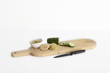 Oval cutting board 60 x 16 cm bamboo