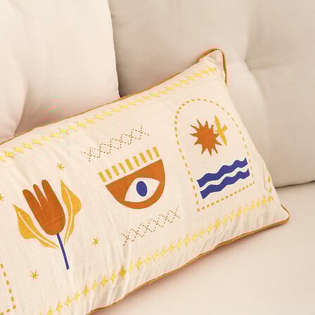 Декоративна възглавница atmosphera Libertad, Бял, 30×80 cm