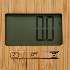 Кантар за тяло с дигитален анализатор 5five, Бамбук, 180 kg