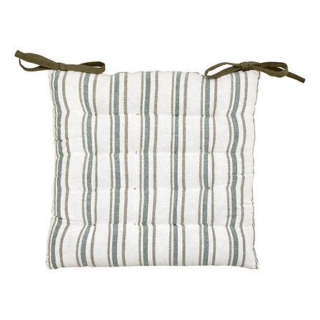 Възглавница за стол atmosphera Groove, Райе, Зелен, 38×38 cm