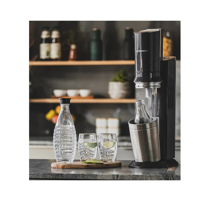 Комплект машина за газирани напитки SodaStream Crystal 3.0, Черен