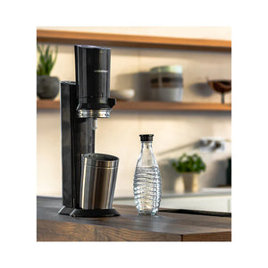 Комплект машина за газирани напитки SodaStream Crystal 3.0, Черен