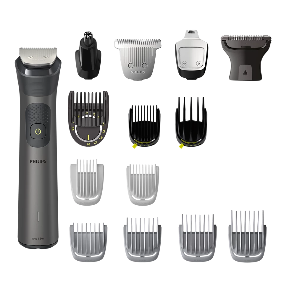 Trimmer 15 in 1 Philips Multigroom MG7940/15, BeardSense, 22 lengths, waterproof, Black/Silver