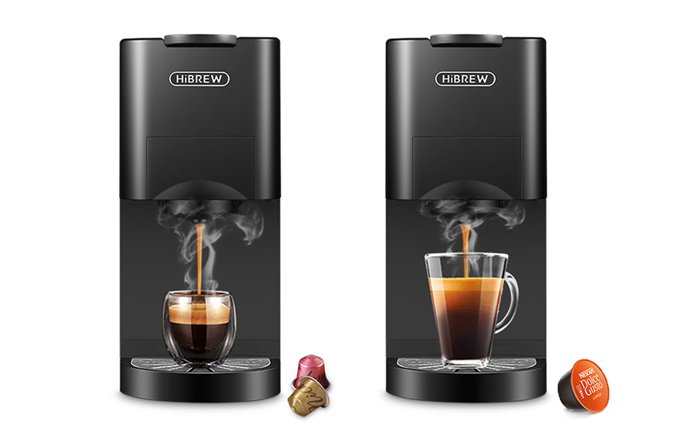 Кафемашина Hibrew H3A 4в1 за капсули и мляно кафе, 19 bar, 1450W, Черен
