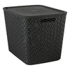 Кош за съхранение 5five Tressy, Полипропилен, 28L, Черен