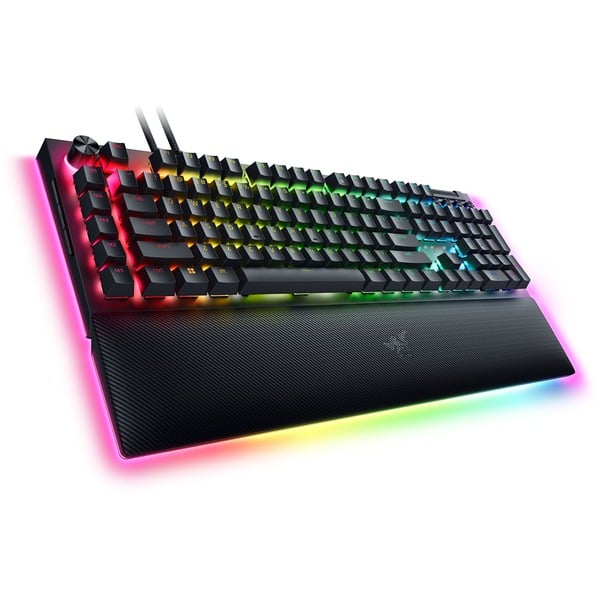 Razer BlackWidow V4 Pro Gaming Keyboard, Green Optical Switches, Black