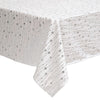 Velvet tablecloth with star pattern 140 x 360 cm, silver