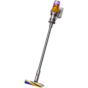 Вертикална прахосмукачка Dyson V12 Detect Absolute 2023, 3 режима на почистване, 545W, Черен/Жълт