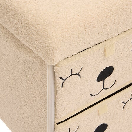 Детски сгъваем пуф atmosphera Ezzio, 40×38×50 cm, Букле, MDF