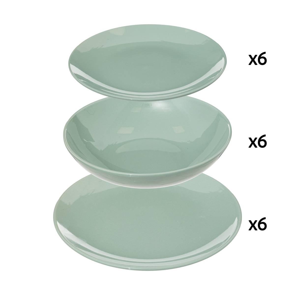 Сервиз за хранене Secret de Gourmet Colorama, 18 части — Мента — 154520L