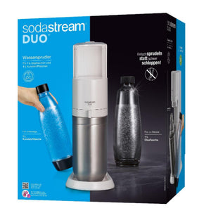 Машина за газирани напитки Sodastream DUO 60 л, 1 литър, 2 гарафи, Сребрист/Сив