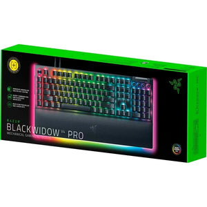 Razer BlackWidow V4 Pro Gaming Keyboard, Green Optical Switches, Black