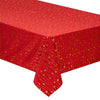 Velvet tablecloth with star pattern 140 x 240 cm, red