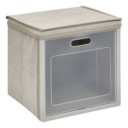 Кутия за съхранение 5five Cube'n Door, Картон, Бежова, 30.5 cm