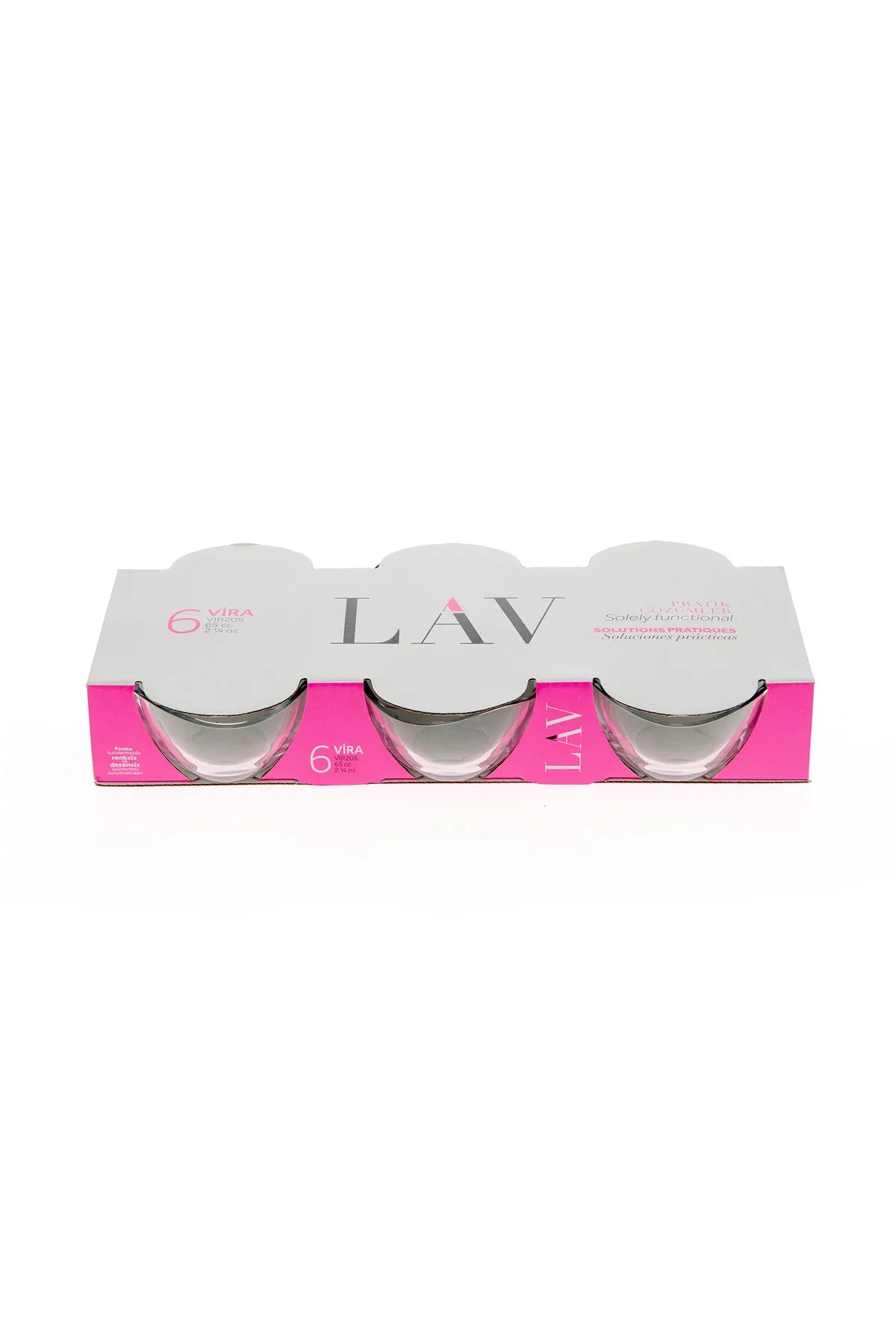 Set of LAV Vira pacifiers, 65 ml, 6 pcs