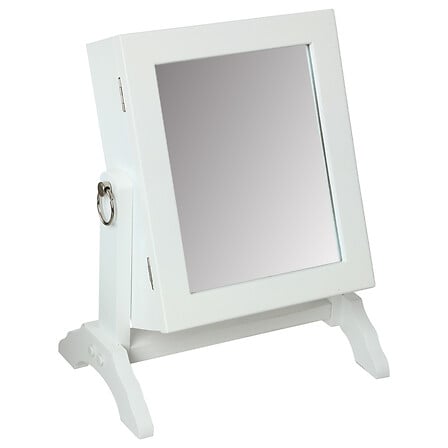 Шкаф за бижута с огледало atmosphera Kristin, MDF, Бял, 28 cm