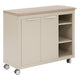 Outdoor kitchen island Oxyana 4 wheels clay heat transfer