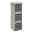 Етажерка с врата 5five Cube'n Door, Картон, 3 отделения, Бежова
