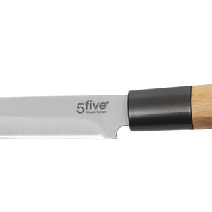 Универсален нож 5five Black Bamboo, Неръждаема стомана и бамбук, 25 cm