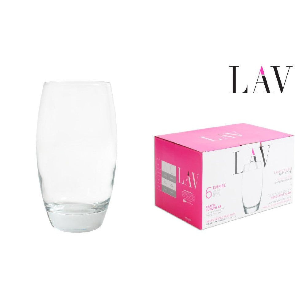 Set of water glasses LAV Empire, 510 ml, 6 pcs