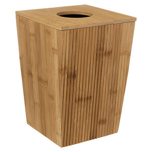 Кош за отпадъци с капак 5five Terre Inconnue, Бамбук, 6L, Бежов