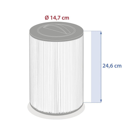 Аcrylic filter cartridge for spa Hesperide, Полиуретан, Бял