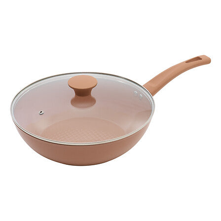 Тиган с незалепващо покритие 5five Toscane, Кован алуминий, Розов, 28 cm