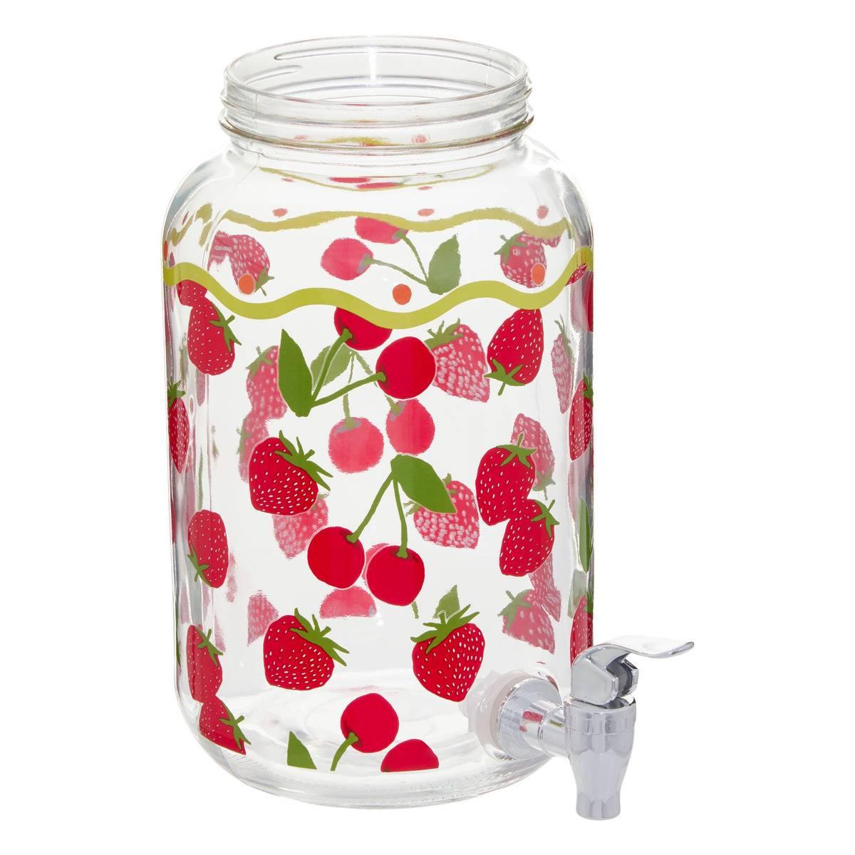 Диспенсър за напитки Secret de Gourmet Fruity, Стъкло, 4 л, Жълт