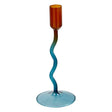 Свещник atmosphera Homy, Стъкло, Вълнообразен, 20 cm