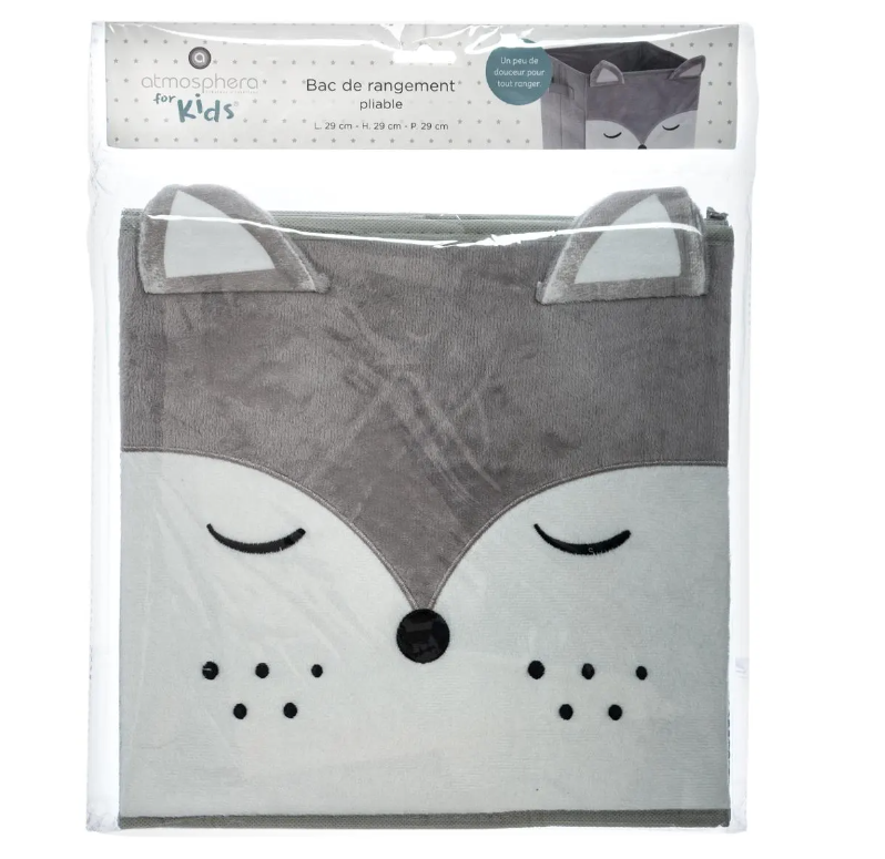 Детска кутия за съхранение Аtmosphera Fox, 29x29 см