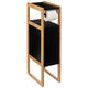 Стойка за тоалетна хартия с врата 5five Natureo, MDF, Черна