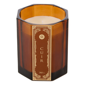 Ароматна свещ atmosphera Lucien, Кожа, 265 г, Тъмночервена