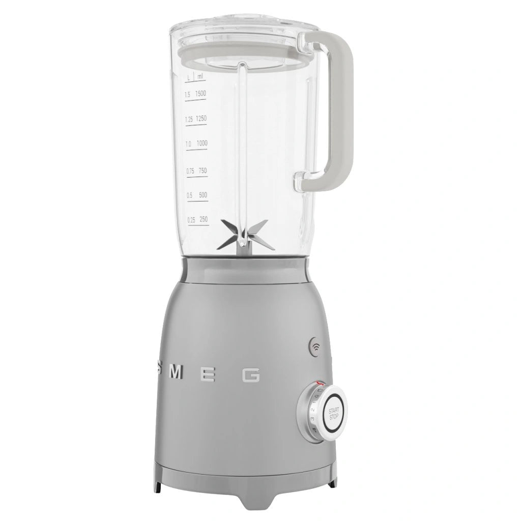 Блендер Smeg BLF01SVEU, 50's Style, 800 W, 1.5 л кана, 4 скорости на мощност, 4 функции, Сив