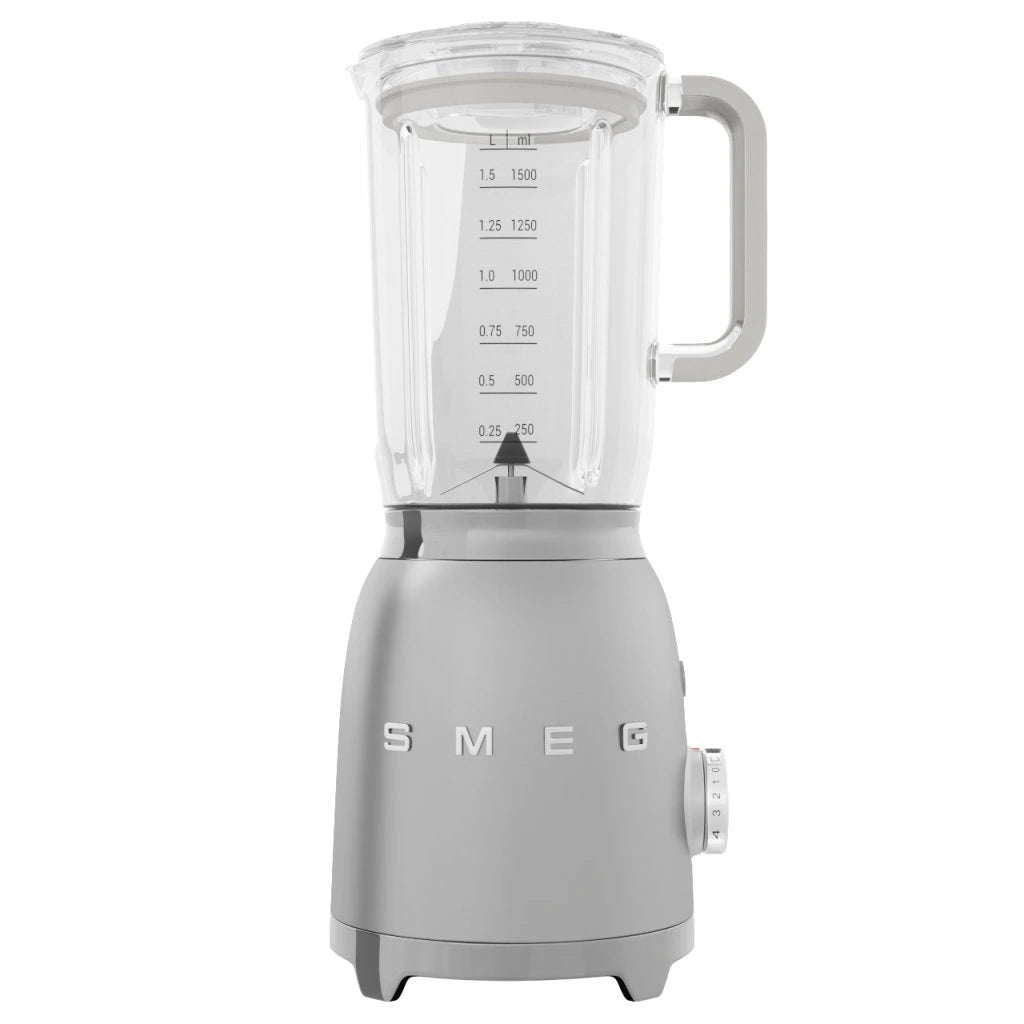 Блендер Smeg BLF01SVEU, 50's Style, 800 W, 1.5 л кана, 4 скорости на мощност, 4 функции, Сив