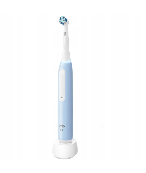 Електрическа четка за зъби, Oral-B iO Series 3 Ice Blue 730850, Alabaster, Син