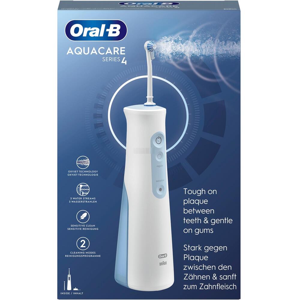 Орален иригатор Oral-B, С включени 2 глави, Бял