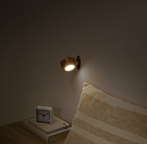 LED стенна лампа 5five, USB зареждане, дървесен ефект, 9.2 cm