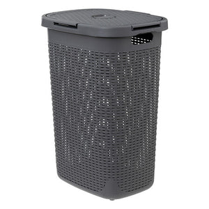 Кош за пране 5five, Полипропилен, 60L, Сив
