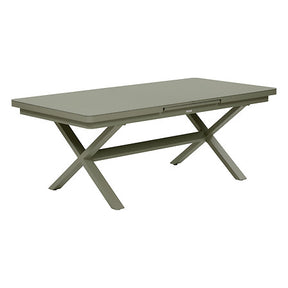 Extendable table Oryon 10 seats automatic extension glass laurel