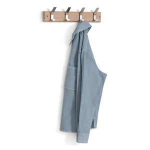 Закачалка с 4 куки 5five Ziny, Дървесен ефект и сребро, 45 cm