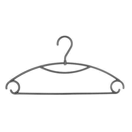 Въртящи се закачалки за дрехи 5five, Пластмаса, Сиви, Комплект 10 бр.