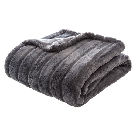 Одеяло за диван atmosphera Manoir, Еко кожа, 120 x 160 cm, Тъмно сиво