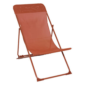 Folda deck chair steel frame terracotta textilene