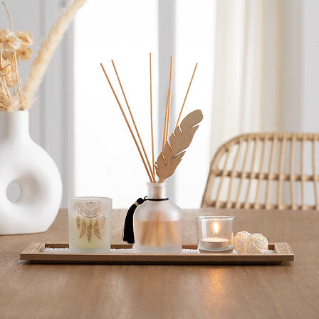 Feather tray scent gift set