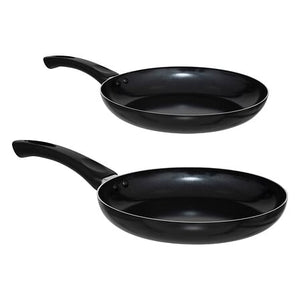 Комплект 2 тигана 5five Essentiels, Алуминий, Индукция, 24/28 cm, Черен