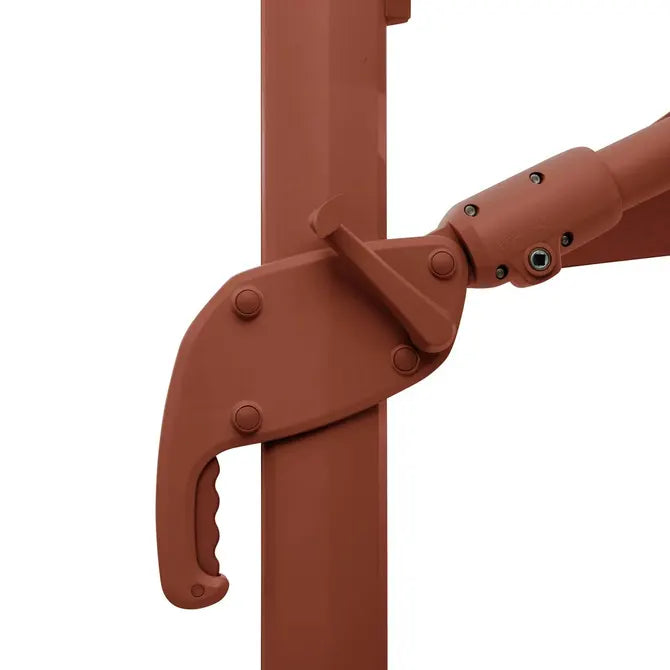 Градински чадър със странична стойка Hesperide Melhia, Накланящ се, Olefin, Махагон/Лен, 4x3 m