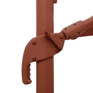 Градински чадър със странична стойка Hesperide Melhia, Накланящ се, Olefin, Махагон/Лен, 4x3 m